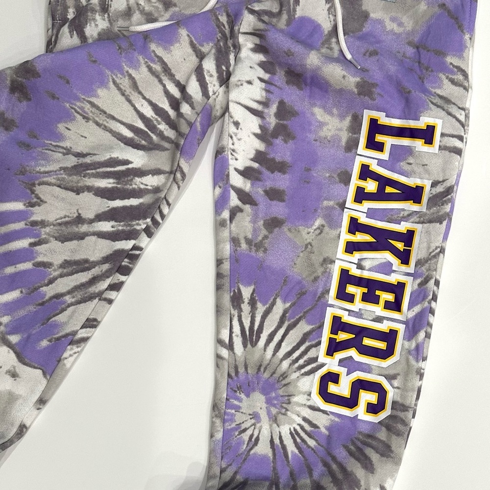 NBA LA Lakers Purple Tie Dye Joggers Bottoms
